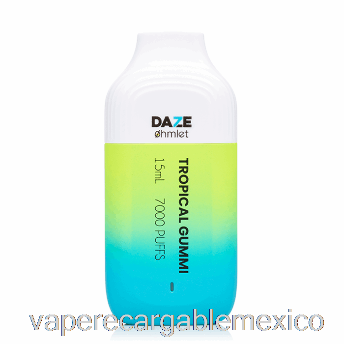 Vape Recargable 7 Daze Ohmlet 7000 0% Cero Nicotina Desechable Tropical Gummi